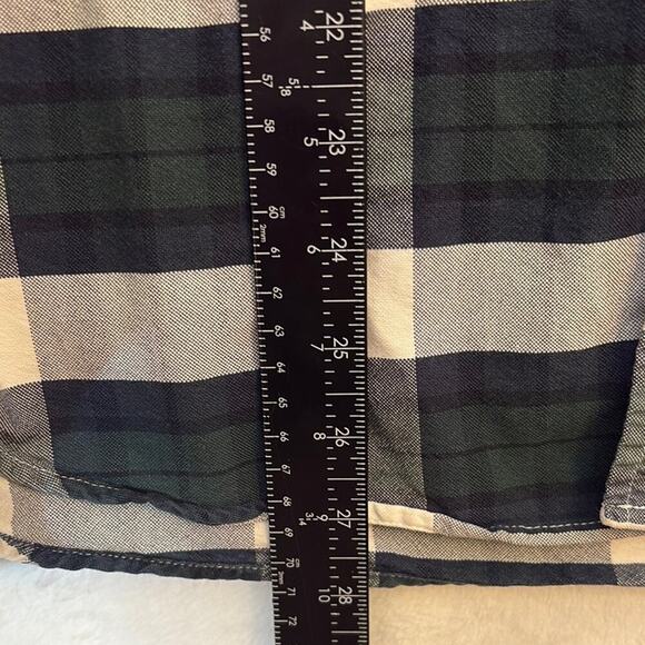 J. Crew Plaid Blue and Green Casual Button Down Shirt Large - Picture 4 of 8
